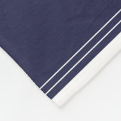 ファミリー航海のビーチボートレイクハウスブルー フリースブランケット (角)