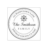 ファミリー航海の差出人住所ウッドアートスタンプ ラバースタンプ (インプリント)