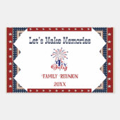 ファミリー誇りを持った懇親会4th 7月スターズフィレクラッカー 長方形シール (正面)