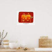 ファミリー誕生日ティー絵を描パーティー ポスター (キッチン)