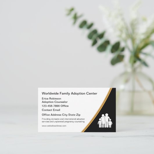ファミリー養子縁組サービスの名刺 名刺 (スタンド正面)