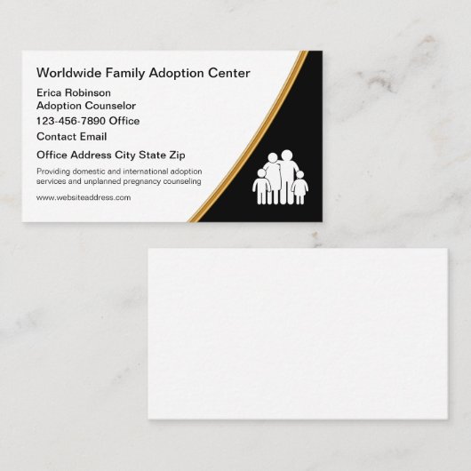 ファミリー養子縁組サービスの名刺 名刺 (正面/裏面)