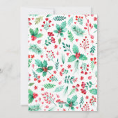 ファミリー1フォトハンド絵を描ウォーターカラー花模様 シーズンカード (裏面)