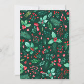 ファミリー1フォトハンド絵を描ウォーターカラー花模様 シーズンカード (裏面)