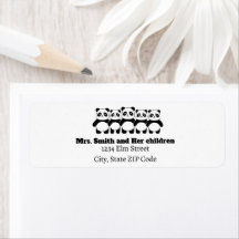 ファミリー1親4子差出人住所ラベル