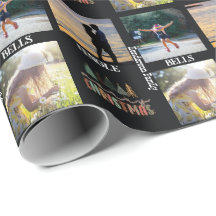 ファミリー3フォトコラージラッピング紙