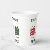 ファミリー3人での初めてのクリスマス記念グッズ 紙コップ (左)