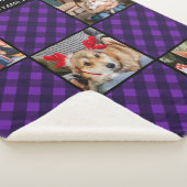 ファミリー5フォトコラージョパーソナライズされたンホリデープレイド シェルパブランケット (3/4)