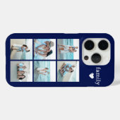 ファミリー6枚写真ネイビーブルー Case-Mate iPhoneケース (裏面 (横))