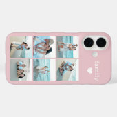 ファミリー6枚写真ブラッシュピンク Case-Mate iPhoneケース (裏面 (横))