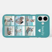 ファミリー6枚写真 ティール Case-Mate iPhoneケース (裏面 (横))