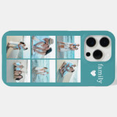 ファミリー6枚写真 テールグリーン Case-Mate iPhoneケース iPhone 15 Pro Maxケース (裏面 (横))