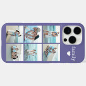 ファミリー6枚写真 パープル Case-Mate iPhoneケース (裏面 (横))