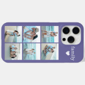 ファミリー6枚写真 パープル Case-Mate iPhoneケース (裏面 (横))
