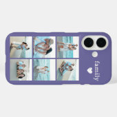 ファミリー6枚写真 パープル Case-Mate iPhoneケース (裏面 (横))