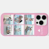 ファミリー6枚写真 ピンク Case-Mate iPhoneケース (裏面 (横))