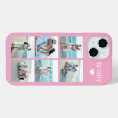ファミリー6枚写真 ピンク Case-Mate iPhoneケース (裏面 (横))