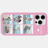 ファミリー6枚写真 ピンク Case-Mate iPhoneケース iPhone 15 Pro Maxケース (裏面 (横))