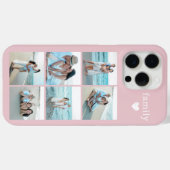 ファミリー6枚写真 ブラッシュピンク Case-Mate iPhoneケース (裏面 (横))