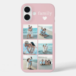 ファミリー6枚写真 ブラッシュピンク iPhone 16 PLUSケース