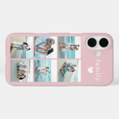 ファミリー6枚写真 ブラッシュピンク Case-Mate iPhoneケース (裏面 (横))