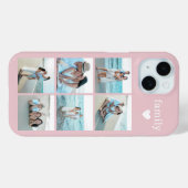 ファミリー6枚写真 ブラッシュピンク Case-Mate iPhoneケース (裏面 (横))