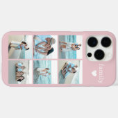 ファミリー6枚写真 ブラッシュピンク Case-Mate iPhoneケース (裏面 (横))