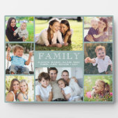 ファミリー8フォトコラージュセージグリーン フォトプラーク (正面)