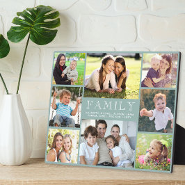 ファミリー8 フォト コラージュ サージュグリーン フォトプラーク