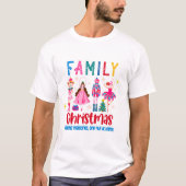 ファミリー おもしろ クリスマス クルミ割り人形 バレエ Tシャツ (正面)