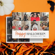 ファミリー かわいい スクリプト ハッピー ハロウィン 12 枚の写真 白