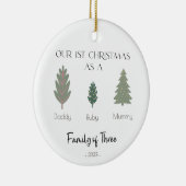 ファミリー・オブ・スリーズ初めてのクリスマスオーナメント セラミックオーナメント (右)