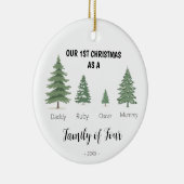 ファミリー・オブ・フォー・初めてのクリスマスオーナメント セラミックオーナメント (右)