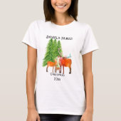 ファミリー クリスマス シカ Tシャツ (正面)