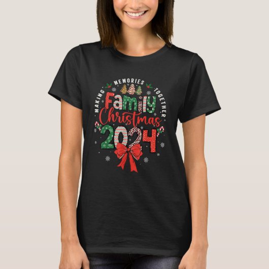 ファミリー・クリスマス 2024 一緒に作る思い出 Tシャツ (正面)