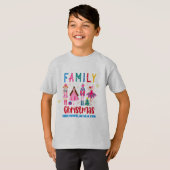 ファミリー グループ 面白い クリスマス 、くるみ割り人形 バレエ Tシャツ (正面フル)