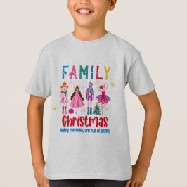 ファミリー グループ 面白い クリスマス 、くるみ割り人形 バレエ Tシャツ