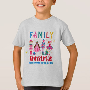 ファミリー グループ 面白い クリスマス 、くるみ割り人形 バレエ Tシャツ