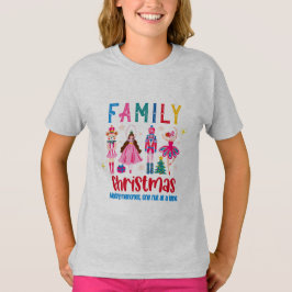 ファミリー グループ 面白い クリスマス , クルミ割り人形 バレエ Tシャツ
