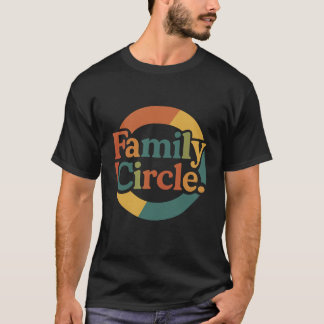 ファミリー・サークル - レトロな多色の団結のTシャツ Tシャツ