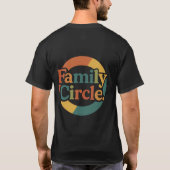 ファミリー・サークル - レトロな多色の団結のTシャツ Tシャツ (裏面)