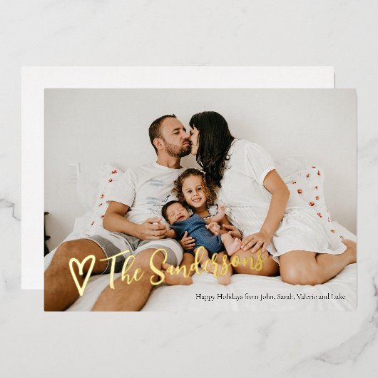 ファミリー シグネチャー ブラック ライティング 箔シーズンカード (正面/裏面)