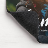 「ファミリー」スクリプトタイポグラフィオーバーレイカスタム写真 マウスパッド (コーナー)