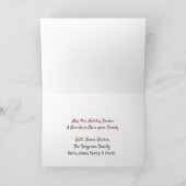 ファミリー&ドッグ建物雪だるまパーソナライズされたカード シーズンカード (内部)