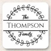 ファミリー ネーム フローラル リース コースター (正面)