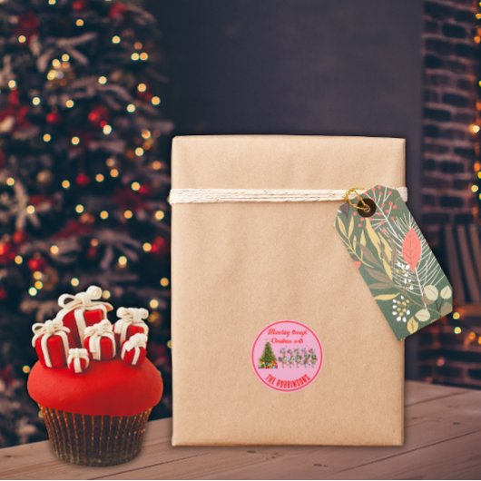 ファミリー・ネーム ワンサカクリスマス・マーチング・トナカイ ラウンドシール