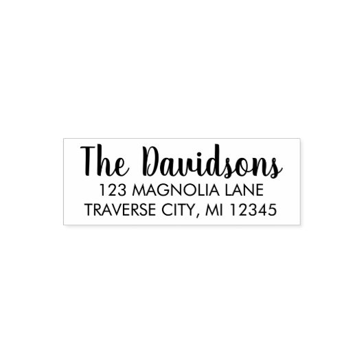 ファミリー ファンシー 返信先住所 セルフインキングスタンプ (デザイン)