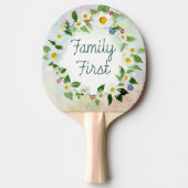 ファミリー・ファースト感動的引用文 卓球ラケット (正面)