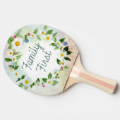 ファミリー・ファースト感動的引用文 卓球ラケット (横)