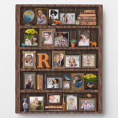 ファミリー フォト コラージュ アンティーク ブックケース 個人用 フォトプラーク (正面)